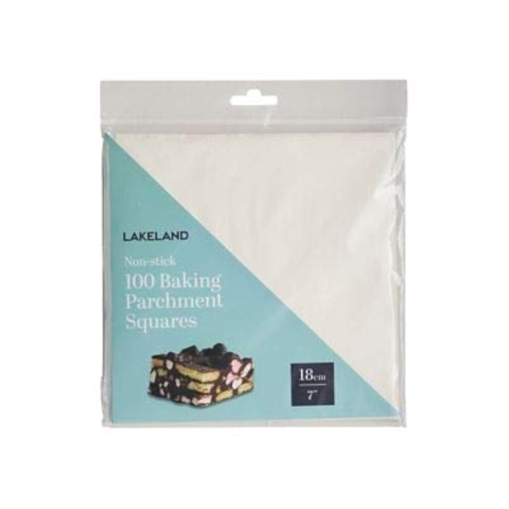 Lakeland 100 Baking Parchment Liner Paper Squares 18Cm ? Silicone Paper For Easy Release