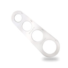 Lmyzcbzl 4-Holes Stainless Steel Spaghetti Measurer, Spaghetti Measuring Ruler, Stainless Steel Noodle Measure, Pasta Measure Tool, Spaghetti
