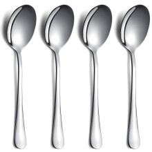 Serving Spoons Pack of 4, Kyraton Large Solid Serving Spoons for Buffet, Stainless Steel Sering Utensils Set for Parties, Gift for Wife, Mother,