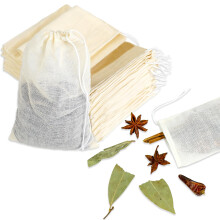 30PCS Spice Bags for Cooking Muslin Bags Reusable Empty Tea Bags with Drawstring Sachet Bags Cheese Cloth Bags for Straining 8?10cm/ 3x4 Inch
