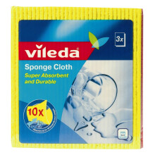Vileda Super Absorbent Sponge Cloth, Pack of 3