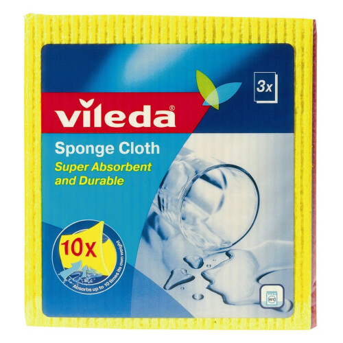 Vileda Vileda Super Absorbent Sponge Cloth, Pack of 3