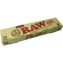 RAW Organic Hemp size 1 1/4 Pre Rolled Cones - 32 Pack