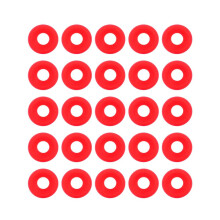 Fdit 25Pcs Silicone Gaskets for Swing Top Bottles, Red Grolsch Bottle Seals Replacement Flip Top Beer Bottle Gasket for Home Brewing and Beverage