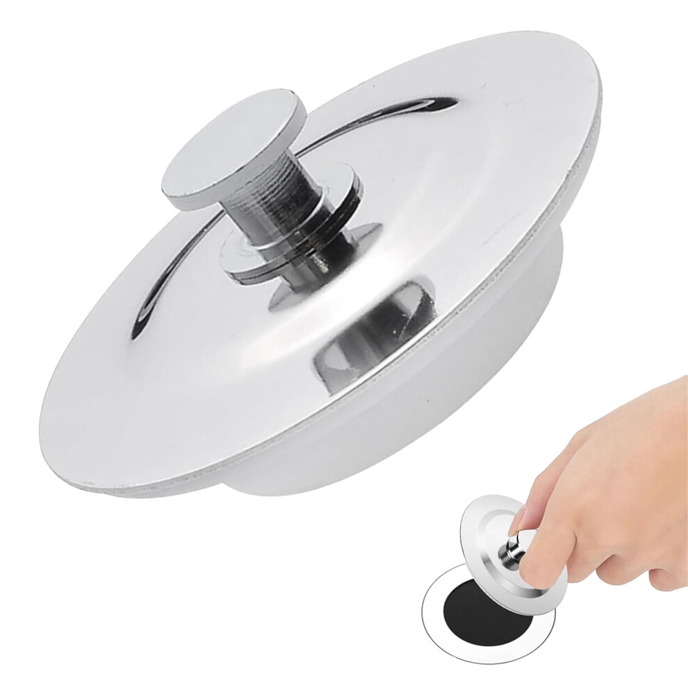 Universal Bath Plug For 40-45Mm Drain Holes ? Stainless Steel & Silicone Sink Stopper For Bathtubs, Kitchen & Bathroom Sinks ? Watertight Seal, Easy 5051225199722