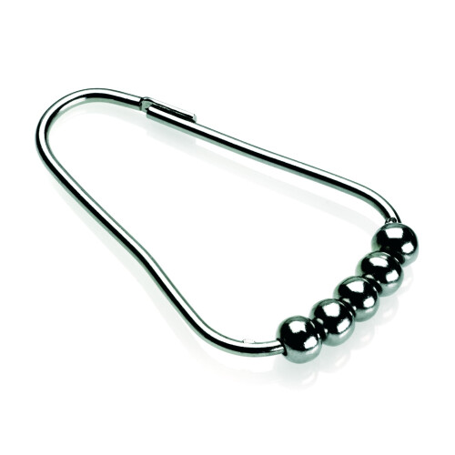Croydex Croydex AK141641 Chrome Bead Shower Curtain Rings