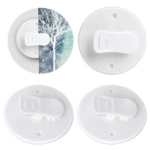 4 Pack Shower Curtain Clips with Water Guard, Self Adhesive Shower Curtain Shower Windproof Splash Guard Small Wire Holder for Shower Hanging Camper