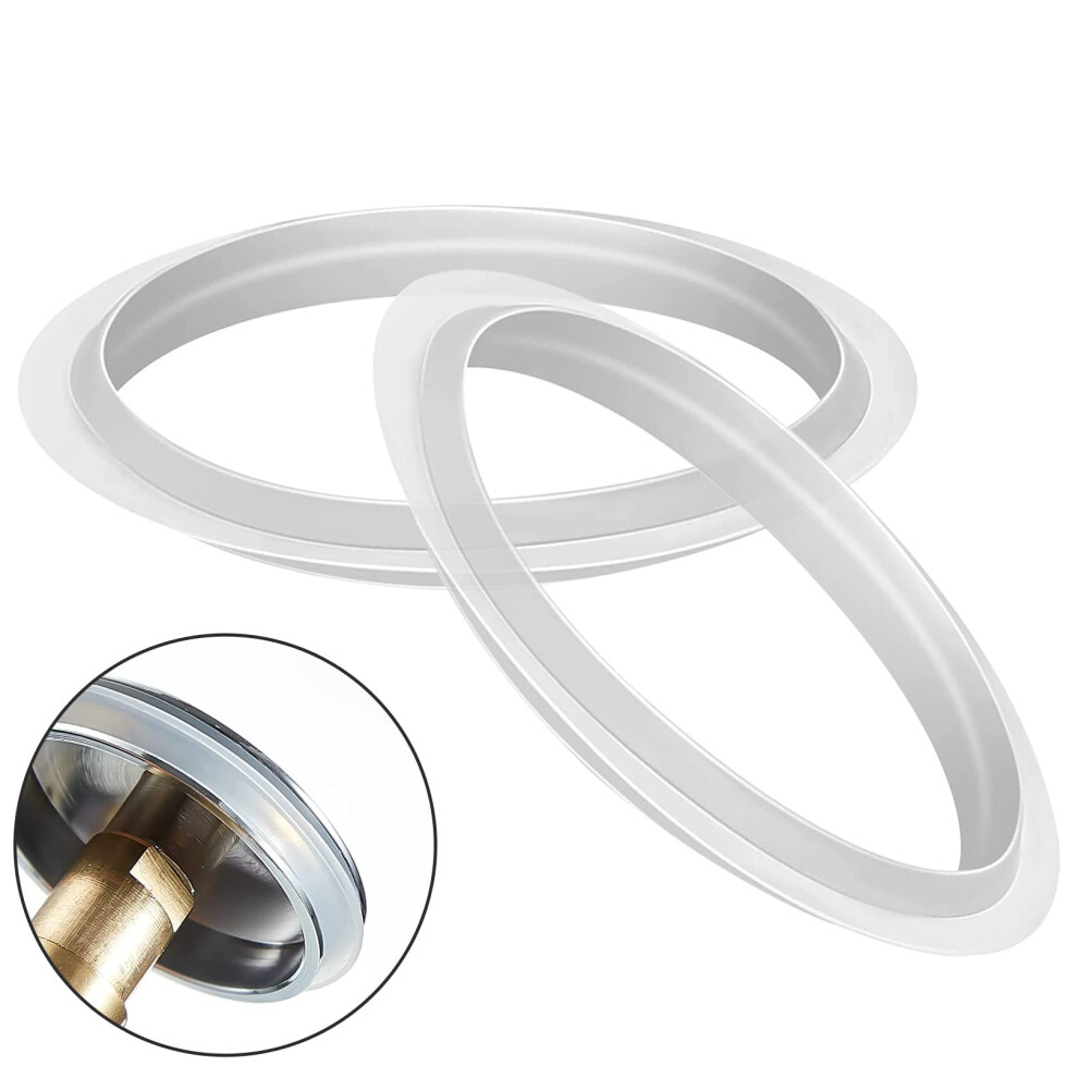 Shenlong Sink Plug Rubber Seal 2Pcs Bathroom Sink Drain Plug Stopper Silicone Clear Rubber Gasket For Bathroom Wash Basin Drain Plug 31/39Mm 5051225201517