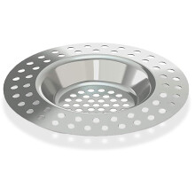 FIX-IT Stainless Steel Kitchen Sink Strainer Plug: Hair Catcher & Drain Filter - 75mm Diameter, Ideal for Kitchen and Bathroom Sinks, Bathtubs, and