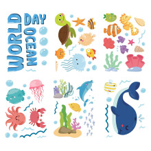 TAIZER Non Slip Bathtub Stickers Adhesive Bath Stickers Bathtub Kids Non Slip Stickers Cartoon Kids Anti Slip Decal Sea Creature Decorations Bath