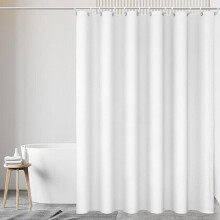 HZYUEKUN Shower Curtains Plain Colors Bathtub Mould Proof Mildew Resistant Waterproof Washable Fabric Long Shower Curtain Liner with 12 Hooks for
