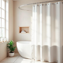 ZENO Frosted Shower Curtain Liner - 72" x 72" Size - Premium PEVA Shower Liner - Rustproof Grommets - 3 Magnets, Waterproof & Lightweight Curtains Set