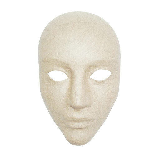 D?copatch Mache Face Mask, 17x11x24cm - Brown