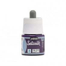 PEBEO Setasilk Iris Violet 45 ml Bottle - Silk paint - 45 ml Pipette cap bottle - Iris Violet
