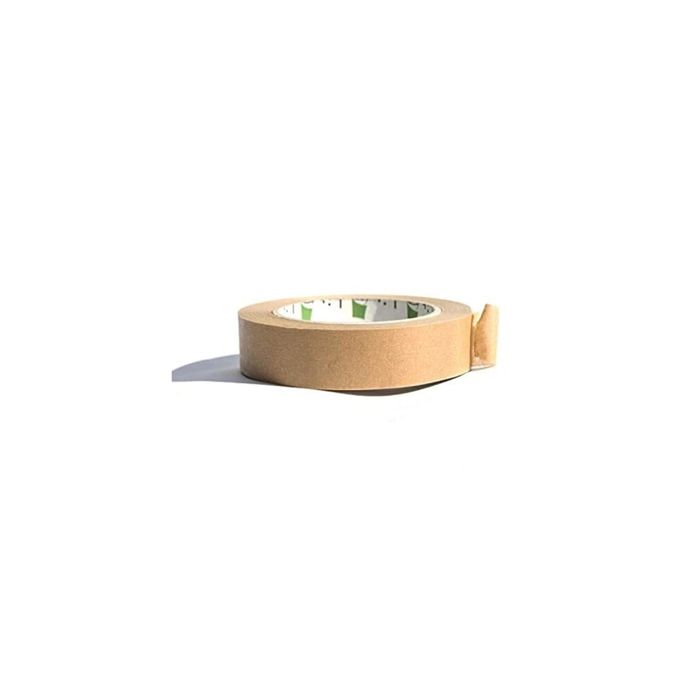 1X 25Mm X 50M Brown Paper Framers Tape - Self-Adhesive Kraft Paper Tape - Vegan Friendly - Eco-Friendly - Fully Recyclable 5051225206727