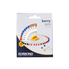 Korbond 40 Berry Pins-110170, Nickel, Asst, Red