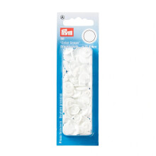 Prym Colour Snaps, Round 12.4mm x 30 sets - White