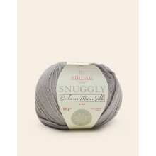 Snuggly Cashmere Merino Silk 4 Ply, 75% Extra Fine Merino, 20% Silk, 5% Cashmere, Premium Yarn for Knitting and Crochet, Silvery Moon (306), 50g
