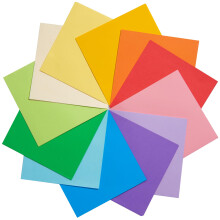 Coloured Origami Paper 120 Sheets, 15?15cm 70gsm 12 Bright Colors 70gsm 6 Inch Double-Sided Square Folding Paper for DIY Arts Crafts Projects Kids