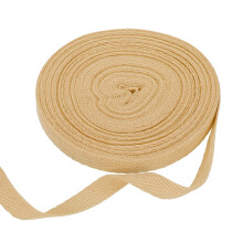 sourcing map Cotton Twill Tape Ribbon 10mm x 10 Meters Herringbone Webbing Tape Roll Bias Binding Tape for DIY Crafts Sewing Gift Wrapping, Light