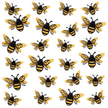 24 Pcs 3D Bee Stickers, 2 Sizes Double Layer Glitter Honey Bee Wall Decals Cute Yellow 3D Bumble Bees Stickers for Classroom, Party, Home Room Window