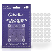 The Quilted Bear Non-Slip Ruler Grips - 48-Pack Ruler Grips for Sewing & Quilting Rulers - Essential Sewing Accessories & Quilting Accessories to Stop