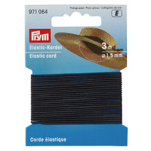 Prym - Black (1.5mm, 3m) Elastic Cord - 1 Count