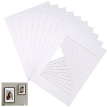 Yoosso 15Pcs White Picture Mounts, Photo Mounts Mats for 6x4 Inch Image 1.5mm Thickness Card 7x5 Frames Inside Aperture to fit Graduation Photos