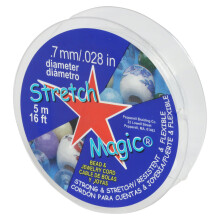 Stretch Magic Elastic Beading Cord ? Clear Color, 0.7mm in Diameter, 5-Meter (16.4 ft) - Easy to Knot, Strong & Stretchy String for Making Beaded