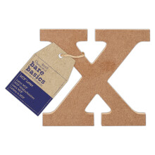 Papermania Bare Basics MDF Letter 1 Piece - X, Art, Craft, Alphabet Letter, Sign, Name Plaque, Make Them Personalised, Decorate With Paint, Glitter,
