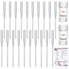 20 Pcs Sewing Machine Needles, 90/14 Universal Machine Needles with Instruction, Sharp Sewing Machine Needles for Home Sewing Machine