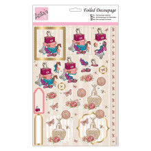 Anita's A4 Getting Ready Coloured Decoupage Sheet, Accessories Supplies For Craft, Paper Craft, Scrapbooking, Card Making, Origami, Ideal for Adult