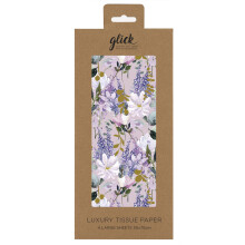 Glick Luxury Gift Wrap - Tissue Paper Buddleia, Lilac Multi
