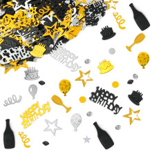 OSDUE Gold Birthday Confetti Bag 30g, 1200 Pieces Birthday Cake Confetti Table Scatter, Glitter Table Scatter Sprinkles for Party, Anniversary Wedding