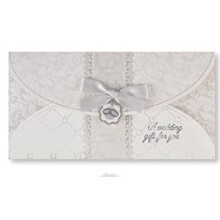 celebrationgiftsforall Luxury Money Voucher Wallet Card White Wedding Day 17cm x 9cm for Bride and Groom Money or Vouchers