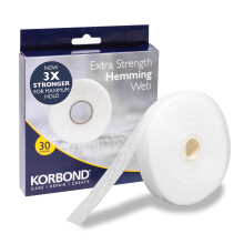 KORBOND Strongest Hemming Tape ? 72GSM ? 30m x 2cm Hemming Web - Invisible Mending Tape for Fabric - Iron on Hem Tape - NO Sewing Required Adhesive