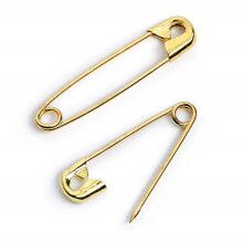 Prym Safety Pins with coil brass 2 gold col 38 mm