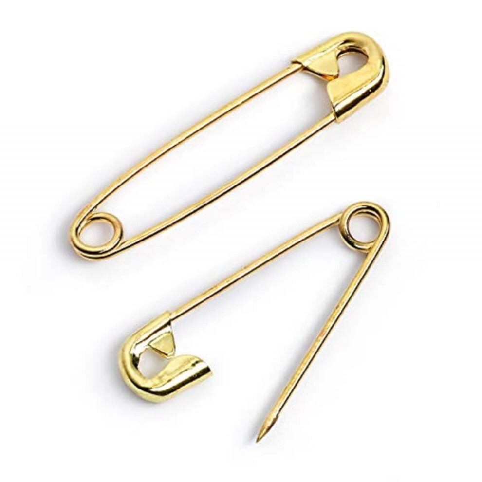 Prym Safety Pins With Coil Brass 2 Col 38 Mm Gold