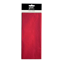 Glick Four Sheets of Red Tissue Paper, Each Sheet 750mm x 500mm for Gift Wrapping for Birthday, Christmas, Valentine and Other Celebrations, Red