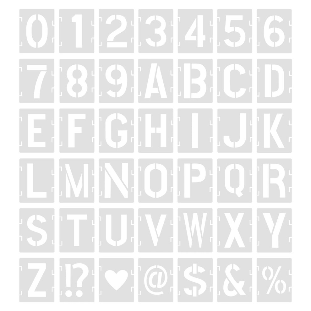 Savita 42Pcs Alphabet Letter Stencils, 3.8Cm Plastic Reusable Alphabet Stencil For Painting Diy Art Projects Decoration 5051225227203