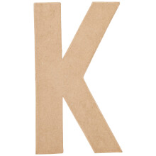 Creativ 100263 20.5 cm 1-Piece Papier Mache Letter K, Beige