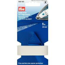 Prym Hemming Web 20mm w. Backing Paper wht, white