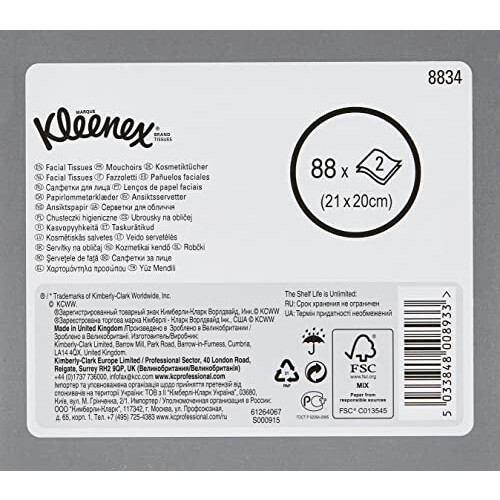Kleenex Kleenex two ply white facial tissues, CUBE 1