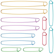Fizzix 12-Piece Knitting Stitch Holders Set ? Colorful Metal Safety Pin Shaped Locking Stitch Markers for Crafting