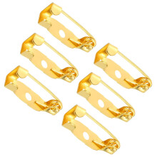 TA-VIGOR 50Pcs Brooch Pins, 15mm Safety Bar Pins Backs, BroochClasp for Badges Corsages Boutineer Name Tags Jewelry Making DIY Crafts, Gold
