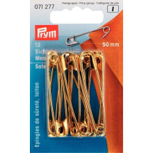Prym Safety Pins with Coil Brass 3 Silver col 50 mm