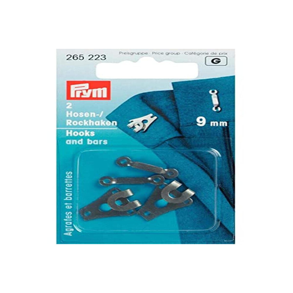 Prym Trouser And Skirt Hooks/Bars Maulbreite 9 Mm Black