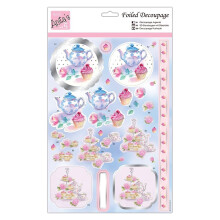 Anita's A4 Nice Cup Of Tea Decoupage Sheet, Accessories Supplies For Craft, Paper Craft, Scrapbooking, Card Making, Origami, Ideal for Adult Craft,