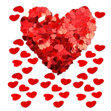 AKH? Valentine's Heart Confetti | Glittering Metallic Shiny Hearts for Valentines Day, Wedding, Romantic Party Decoration | Heart Shaped Love Confetti