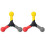 2Pcs Reflex Training Tossing Stick Improving Reaction Speed Trainer Hand-Eye Coordination Baseball for Pre-Game Warm-Ups 1